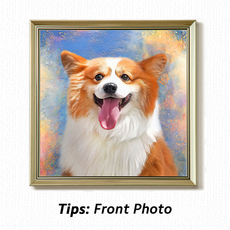 Custom Pet Rectangle Portrait Canvas